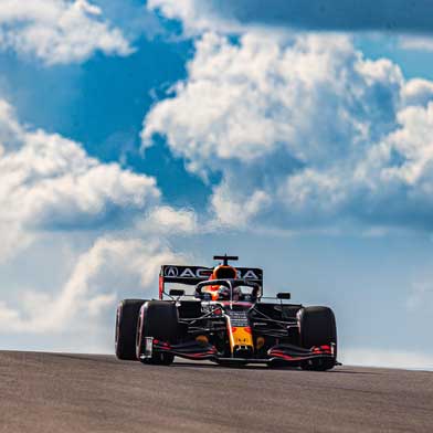 Austin US Grand Prix Formula 1 race car on the track at Circuit of Americas