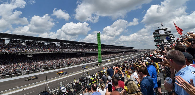 Indianapolis 500 View from seats at Indy Motor Speedway