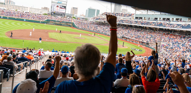 College World Series Baseball fans at the College World Series