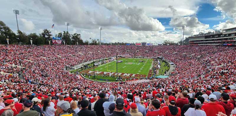 Rose Bowl View from seats inside the Rose Bowl Game