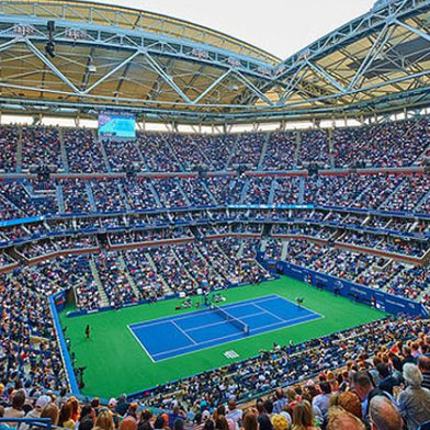 U.S. Open Tennis View from seats at the US Open Tennis Tournament